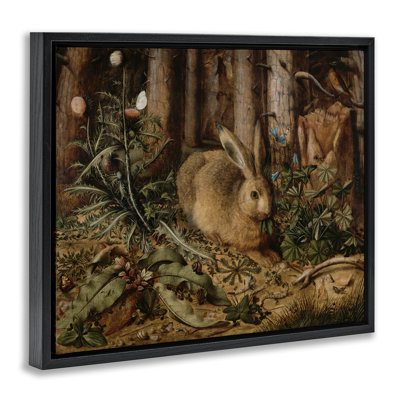 «Rabbit in Forest Foliage Floater», art mural par Arlington Prints