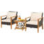 Allysah 66 cm W Solid Wood and Metal Patio Sofa with Cushions