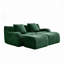 Canapé modulaire en tissu avec 2 repose-pieds Teddy, sans assemblage-1445516173