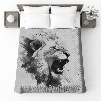 Roaring Lion Art Bedding Lion Bedspread Animal