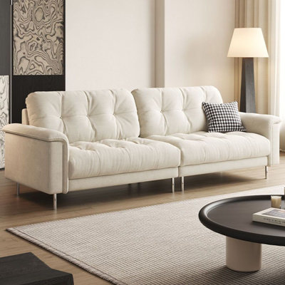 Creamy white Polyester Modular Sofa