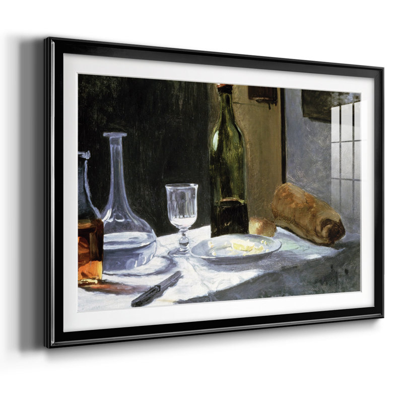 Still Life With Bottles, 1862, reproduction d'art encadrée, Noir, H 27 po x l 39 po x P 1,5 po