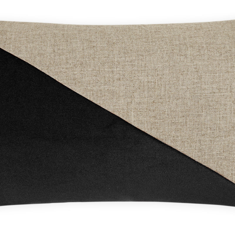 Jefferson Lumbar Pillow Cover & Insert, Black