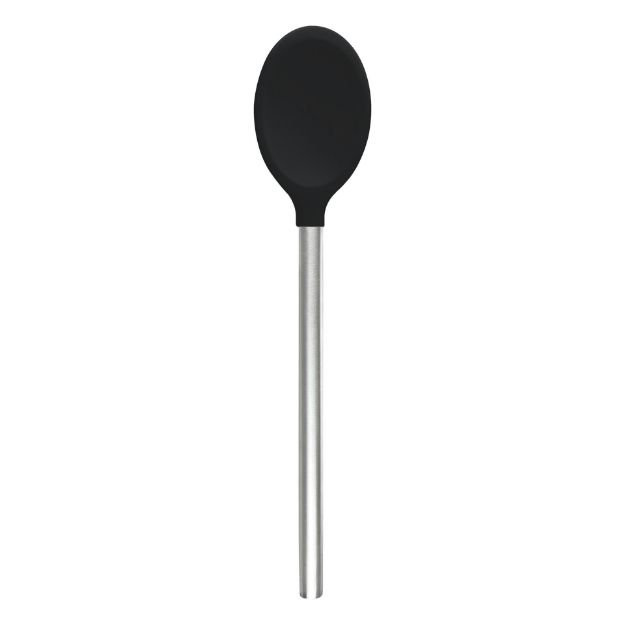 Silicone Mixing Spoon - Light Aqua, Black