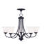 Lustre classique à 5 lumières avec abat-jour