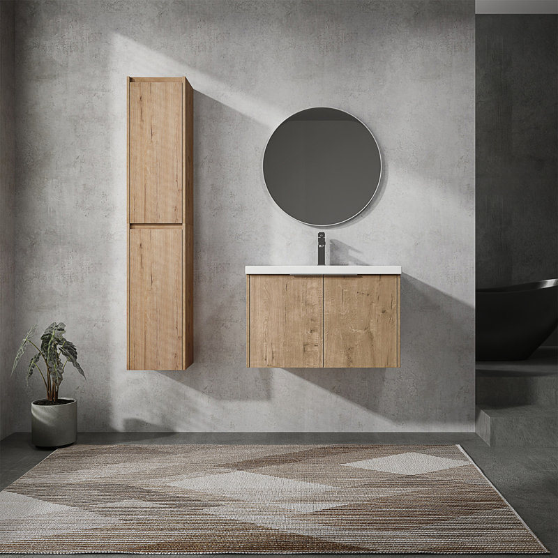 Meuble-lavabo mural 30 po avec lavabo et armoire d'appoint 30 po
