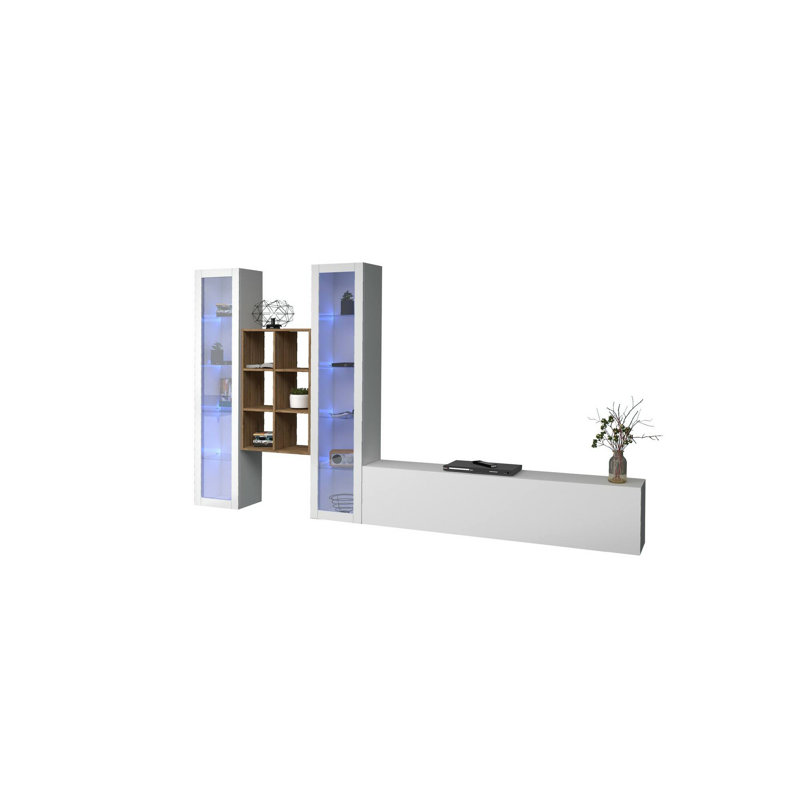 Cathalia Rectangle Accent Cabinet, Glossy White