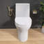Toilette 1 pièce allongée à double chasse 1,1 / 1,6 GPF avec siège à hauteur de chaise blanche et siège à fermeture en douceur inclus