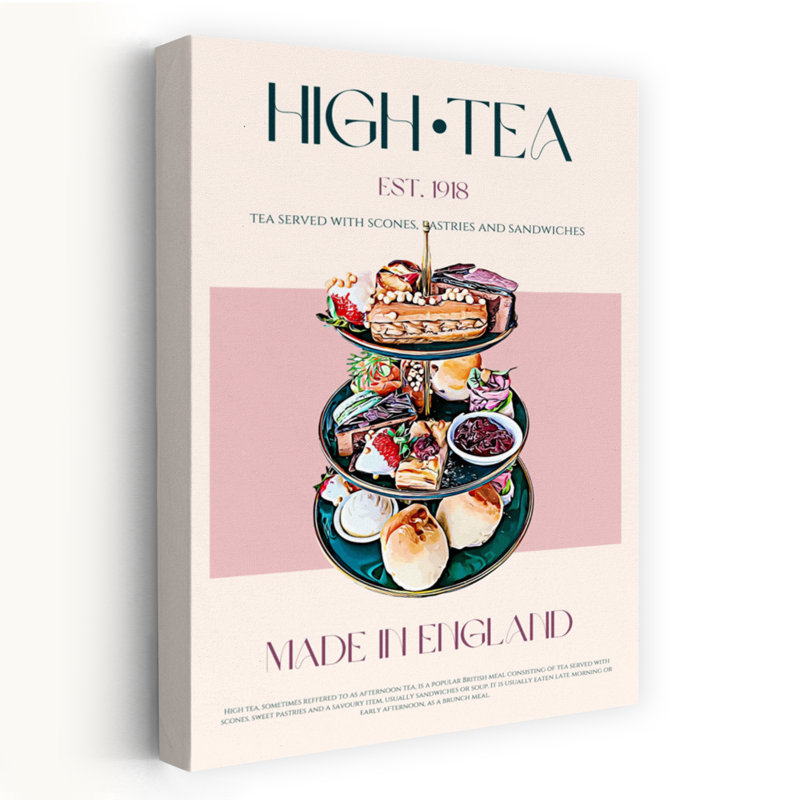 Elegant British High Tea by Nazma Khokhar - Wrapped Canvas Print, 45.72 cm H x 30.48 cm W