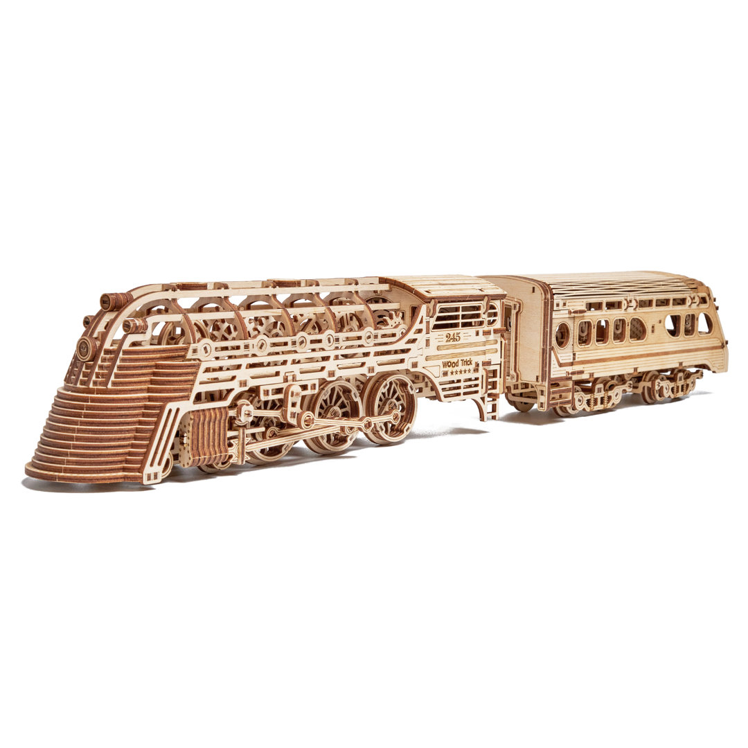Wood Trick Atlantic Express Wooden 3D Mechanical Model Kit Puzzle Wood Trick