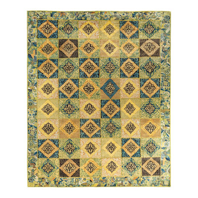 Tapis unique en laine 10 pi 3 po x 12 pi 8 po Kitana