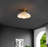 Honalee 10" 1-Light Mid-Century Classic Alabaster/Iron LED Semi Flush Mount-206684243