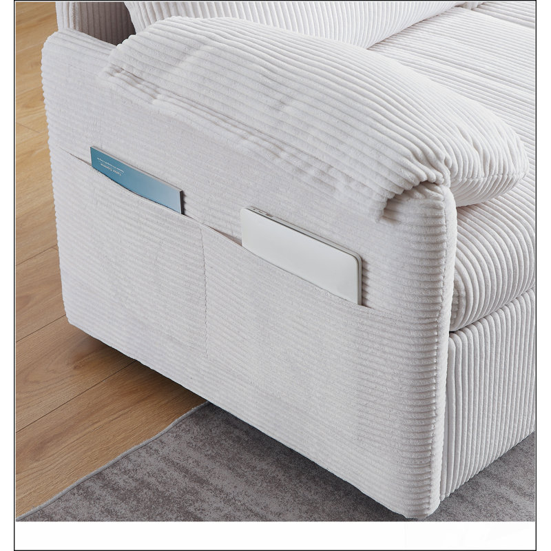 Canapé-lit avec couchette réglable 3-en-1, Beige