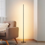Adjustable Height Dimmable LED Corner Floor Lamp with Remote Control