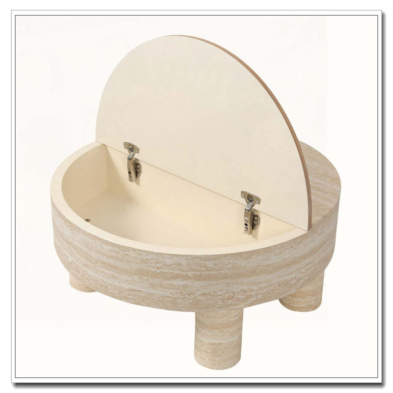 Table basse à plateau relevable, Rond