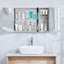 Carthage Bathroom Triple 680mm x 450mm Surface Mount Mirror Cabinet (No Assembly Required)