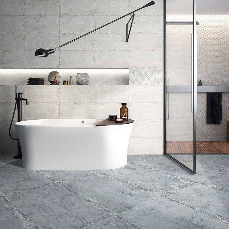 Portrait 24X48 Matte Porcelain Tile, Ocean Blue