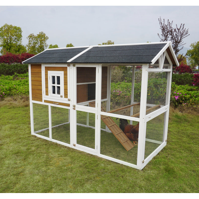Tincher 33.2 Square Feet Chicken Coop with Chicken Run For Up To 6 Chickens