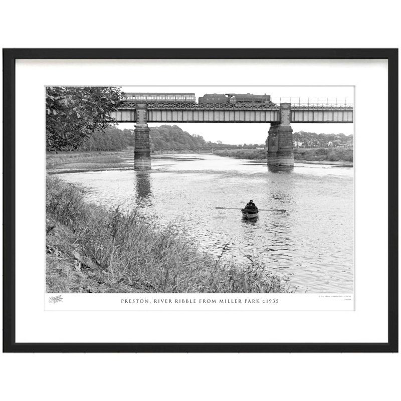 Preston, River Ribble From Miller Park C1935 - Single Picture Frame Print, 40cm H x 50cm W x 2.3cm D