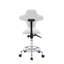 Tabouret de dessinateur réglable avec repose-pieds, dossier ergonomique en similicuir, chaise de bureau pivotante à roulettes et réglable en hauteur pour bureau, salon ou atelier