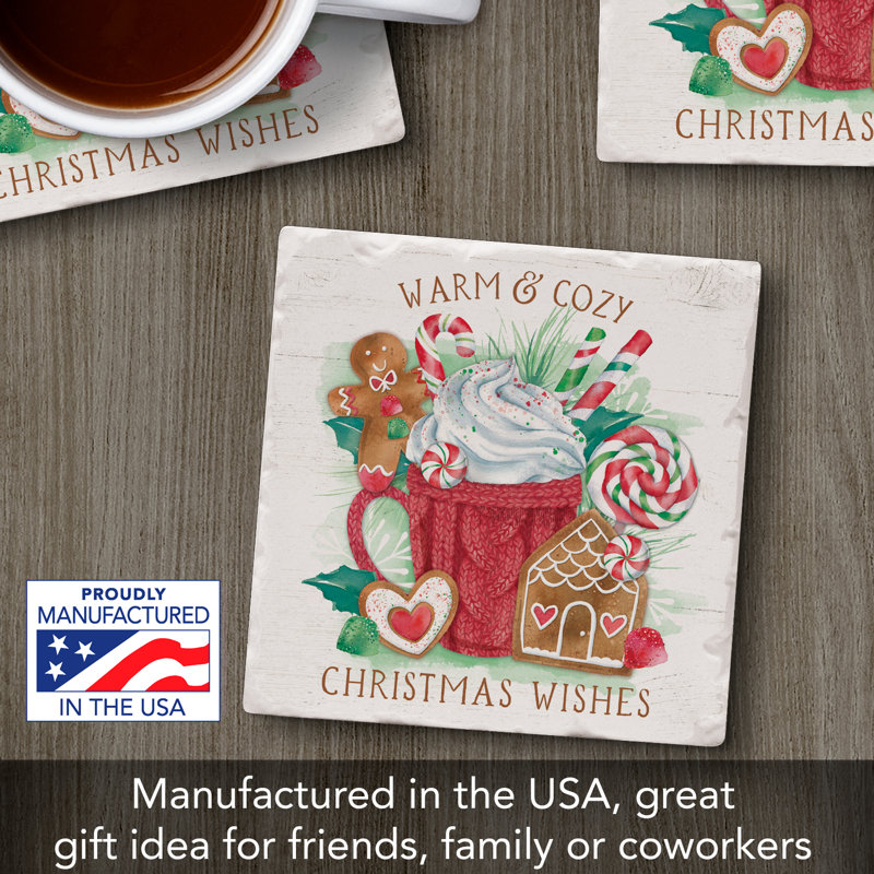 Dessous de verre simple Christmas Wishes