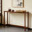 Slim Bamboo Console Table For Narrow Spaces, Solid Full-Piece Tabletop Entryway Sofa Side Table For Hallway Living Room Bedroom