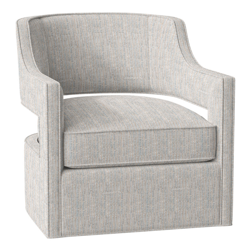 Phoebe 29.5" W Swivel Armchair, Perigold Poros Sky