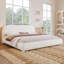 Lit tapissier en tissu de style crème-1729239664