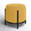 Tabouret rond Formentera jaune bouclé-1467954792