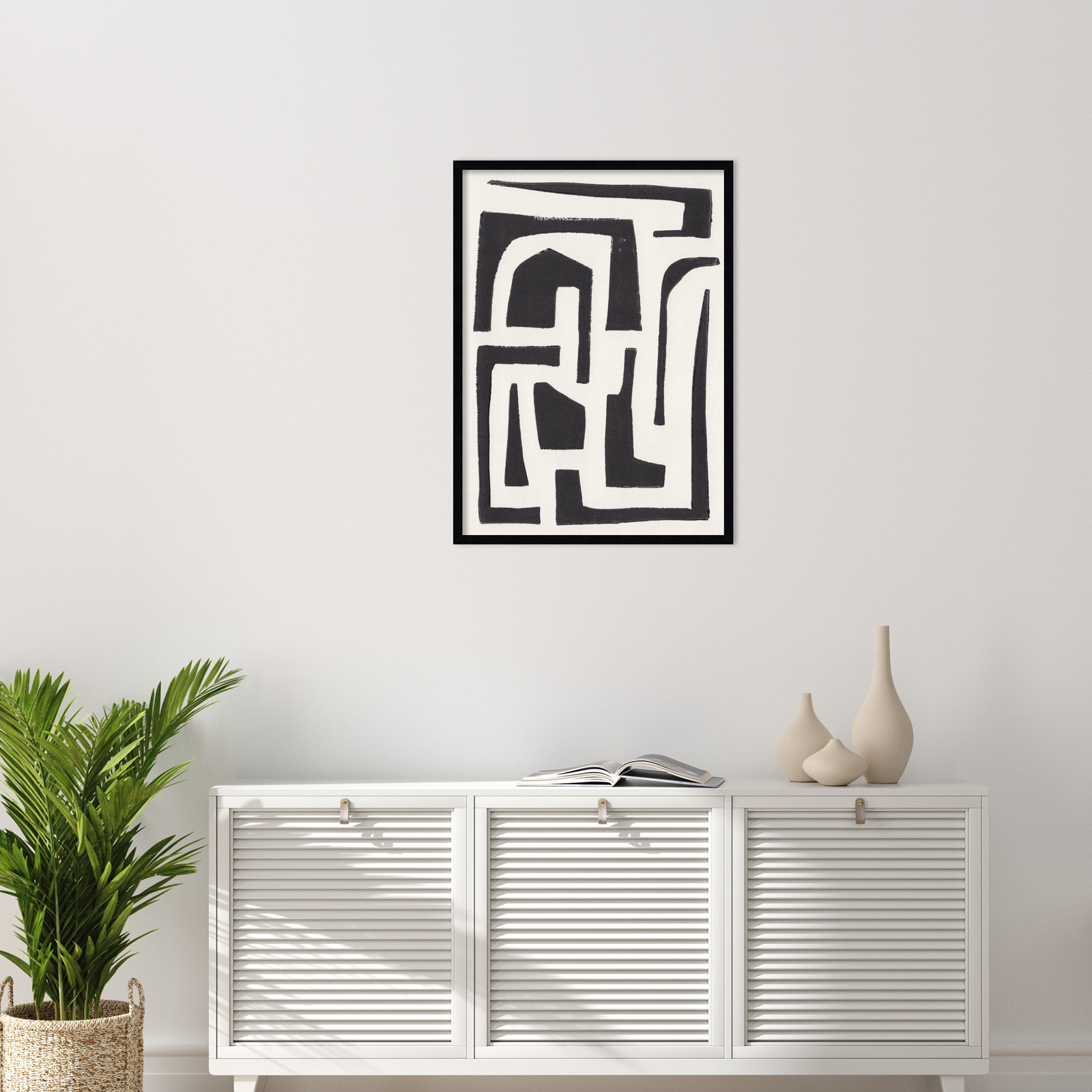 Neighborhood Print by Alisa Galitsyna, Black, 33" H x 24" W x 1" D