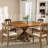 Evonia 59-Inch 8-Seat Round Solid Wood Dining Table