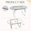 Table basse 35,43 x 23,62 ovale en verre trempé gris avec pieds en métal Home Center
