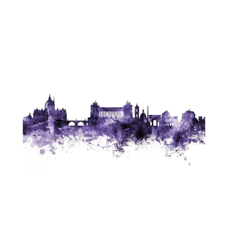 Rome, Italy Skyline by Michael Tompsett - 1 Piece Wrapped Canvas Wall Art, 101.6 cm H x 66.04 cm W x 1.91 cm D