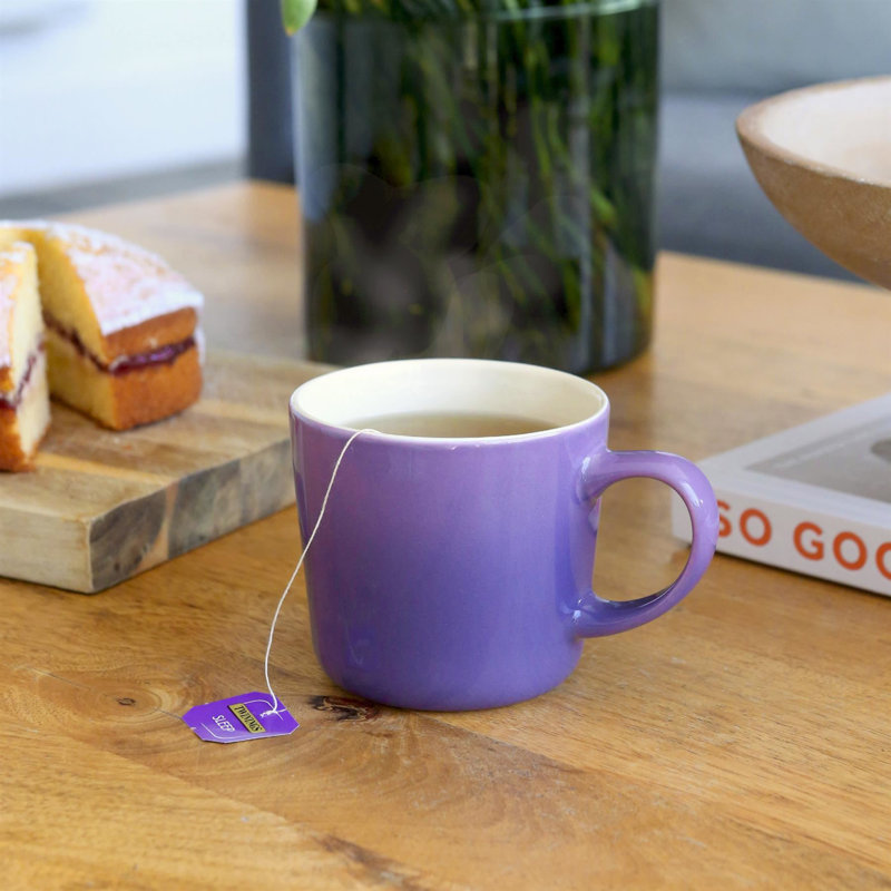 Argon Tableware - 330ml Ombre Coffee Mug - Glazed New Bone China Drinking Cup, Purple, 1