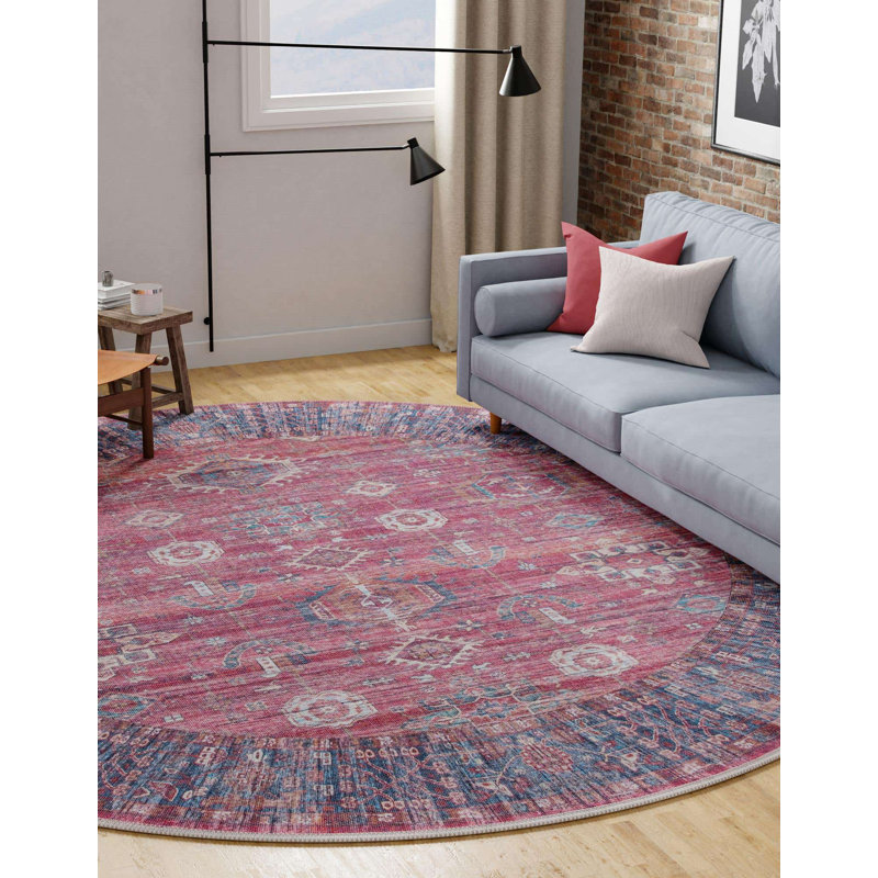 Hedin Geometric Indoor Rug, Round 10'6" x 10'6"