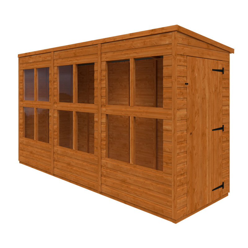 12x4w TigerFlex Shiplap Pent Sunroom