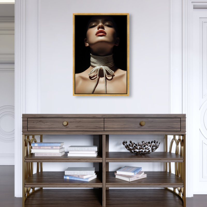 Pearl Constellation Print by Oliver Gal, 37"H x 25"W, Gold Floater Frame