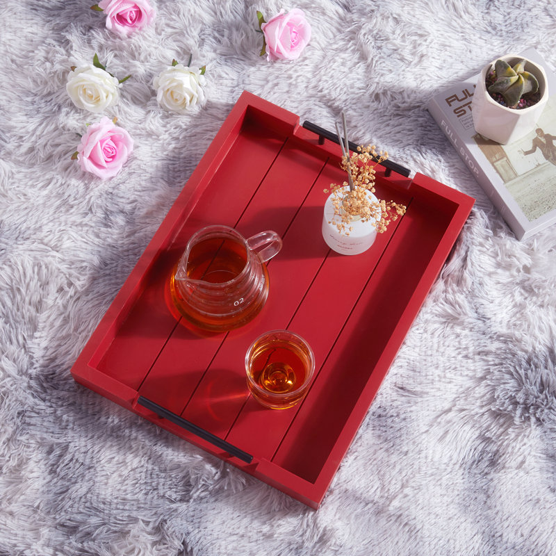 Plateau de service pour repose-pieds, Rouge