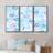" Red Sea Stars With Blue Seashells " 3 - Pieces-1580455558-1580455559