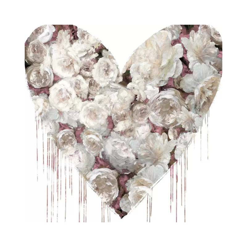 Big Hearted Flowers I by Lindsay Rodgers - Wrapped Canvas Print, 30.48 cm H x 30.48 cm W