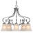 Tes 5-Light Indoor Chrome Classic/Traditional Chandelier with Frosted Bell Glass Shades