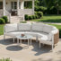 4 - Person Aluminum Patio Conversation Furniture Set with Table