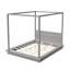 Lit plateforme à baldaquin en bois avec tête de lit-1092287145-1092287146