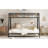Black Metal Twin Over Full Bunk Bed With Trundle - Solid Construction, Silent Slats, Under Storage Function, 38 Slats Support, Numbered Parts Assembly Guardrail Protection, Simple