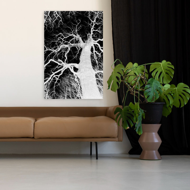 Art contemporain contemporain, paysage de forêt abstrait, H 48 po x l 32 po
