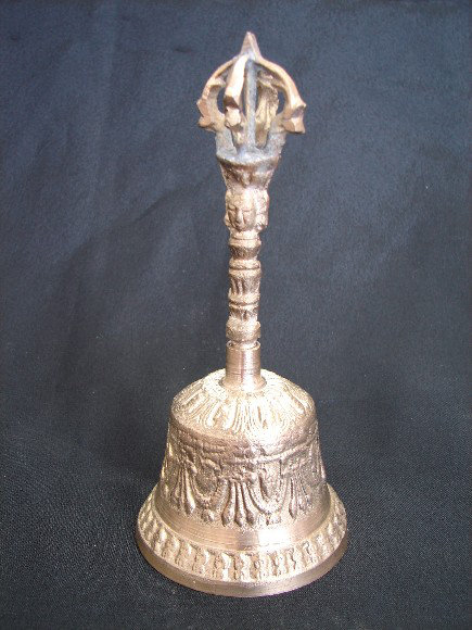Cloche tibétaine - sculpture cloche Vajra
