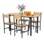 Ensemble de table de salle à manger moderne ovale 5 pièces 63 x 27,5 po, table en MDF PB et 4 chaises à cadre en acier pour petit appartement-1895976337-1895976342-1895976348
