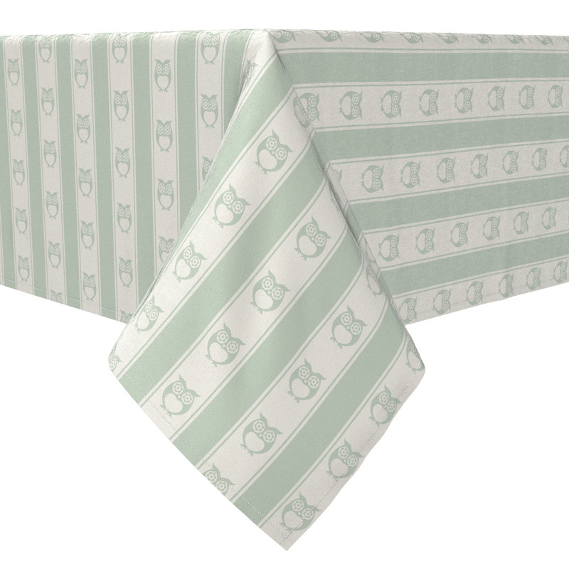 Rectangular Striped Cotton Twill Table Runner