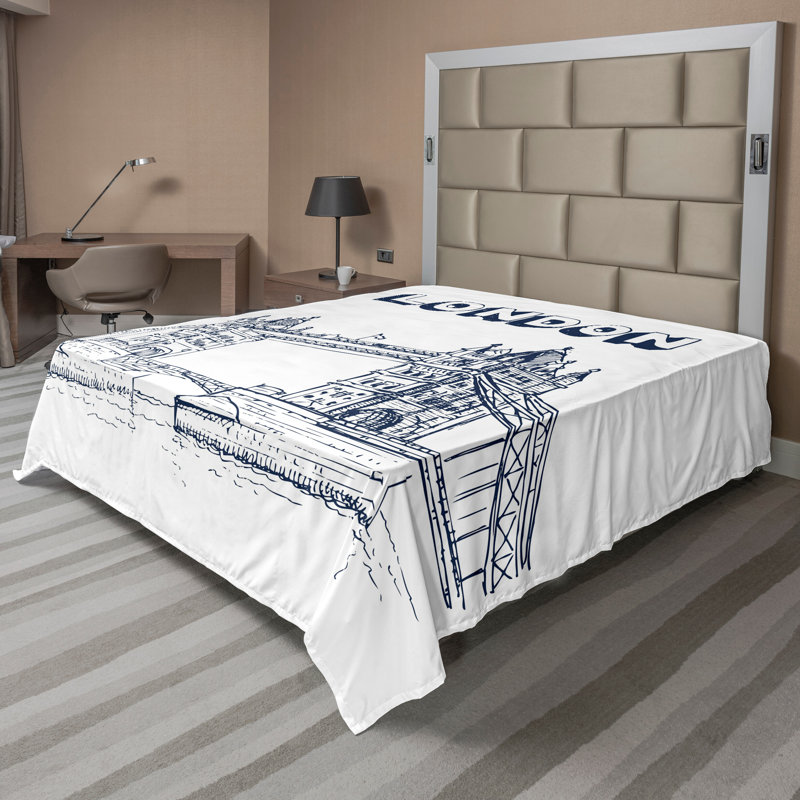 Drap Ambesonne London, Drap plat grand