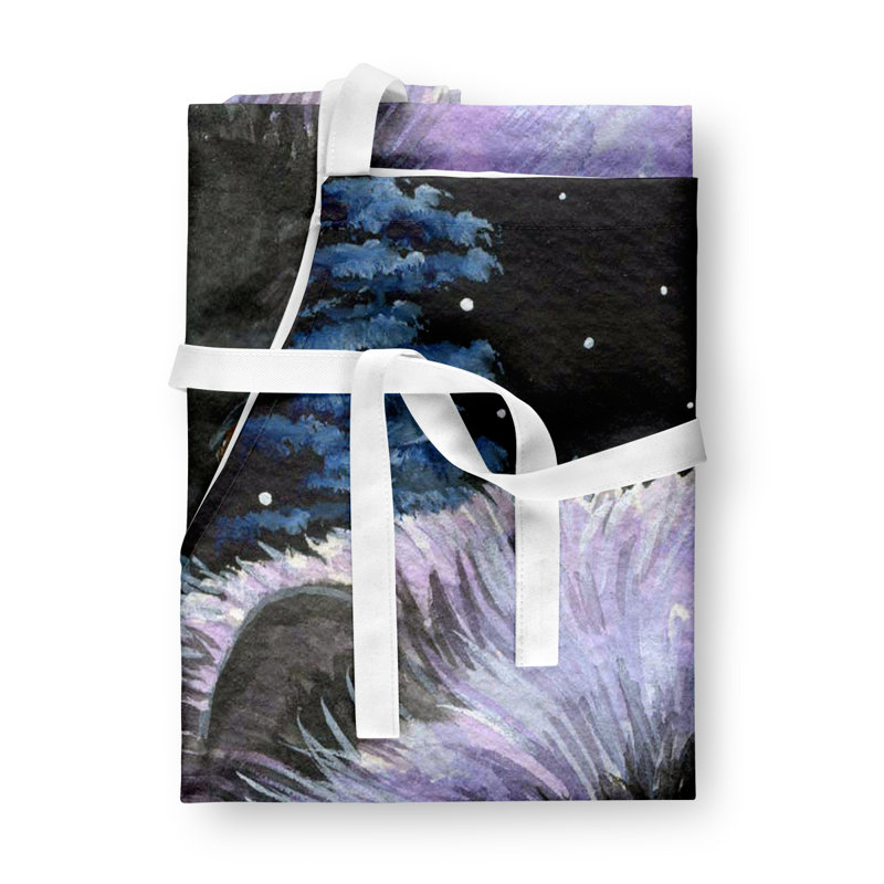 Tablier keeshond starry night